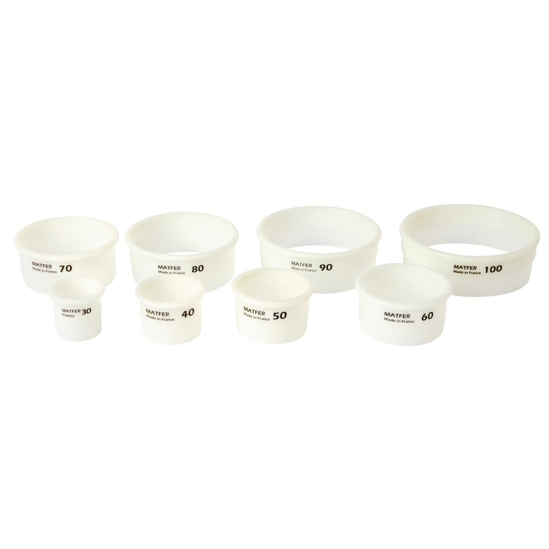 E043 Matfer Bourgeat Exoglass stekerdoos rond glad (8 stuks)