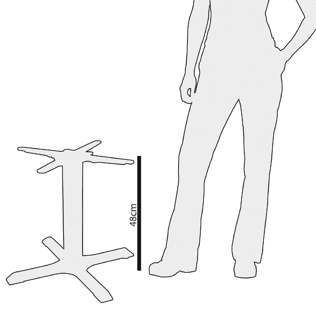 GH445 Bolero 4-benige gietijzeren tafelpoot 48cm