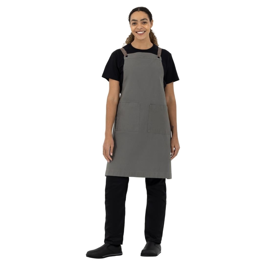 BB684 Soutside katoenen halterschort khaki