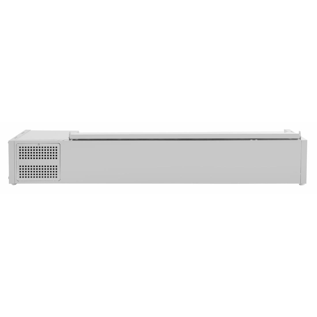 FA855 Polar G-serie opzetkoelvitrine met deksel 7x GN 1/4