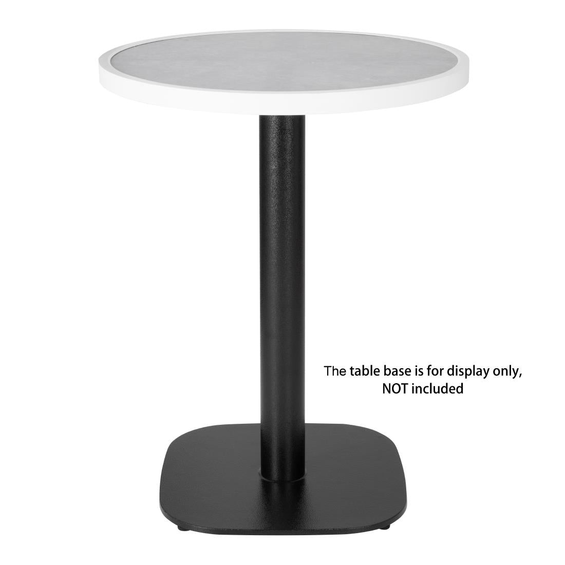 DL485 Bolero Rond Tafelblad Van Glasvezel, Grijs Steeneffect, 580mm