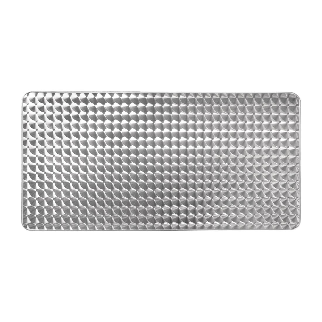 U432 Bolero rechthoekige RVS tafel met dubbele tafelpoot 120cm
