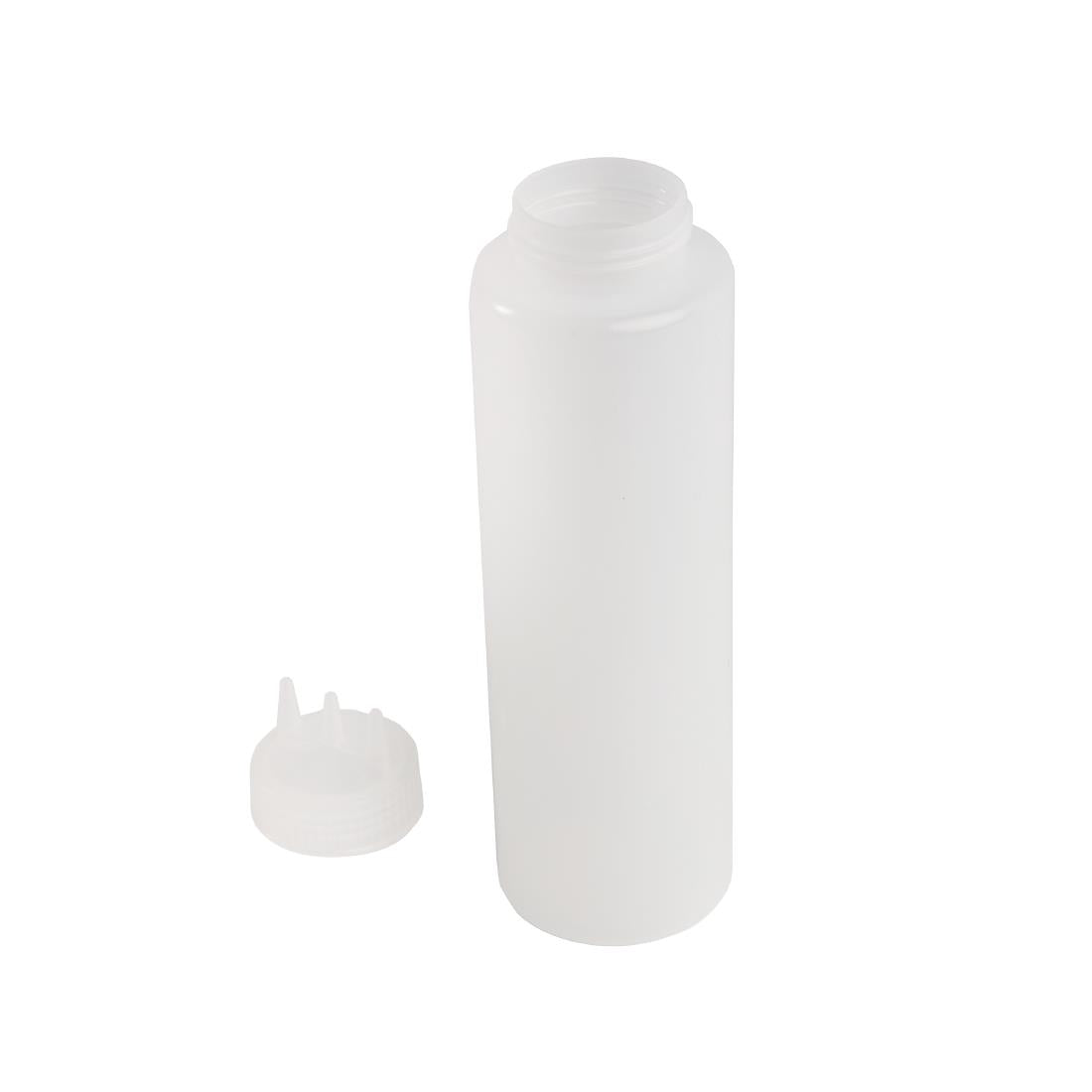 CW726 Vogue knijpfles met 3 spuitmonden transparant 1Ltr