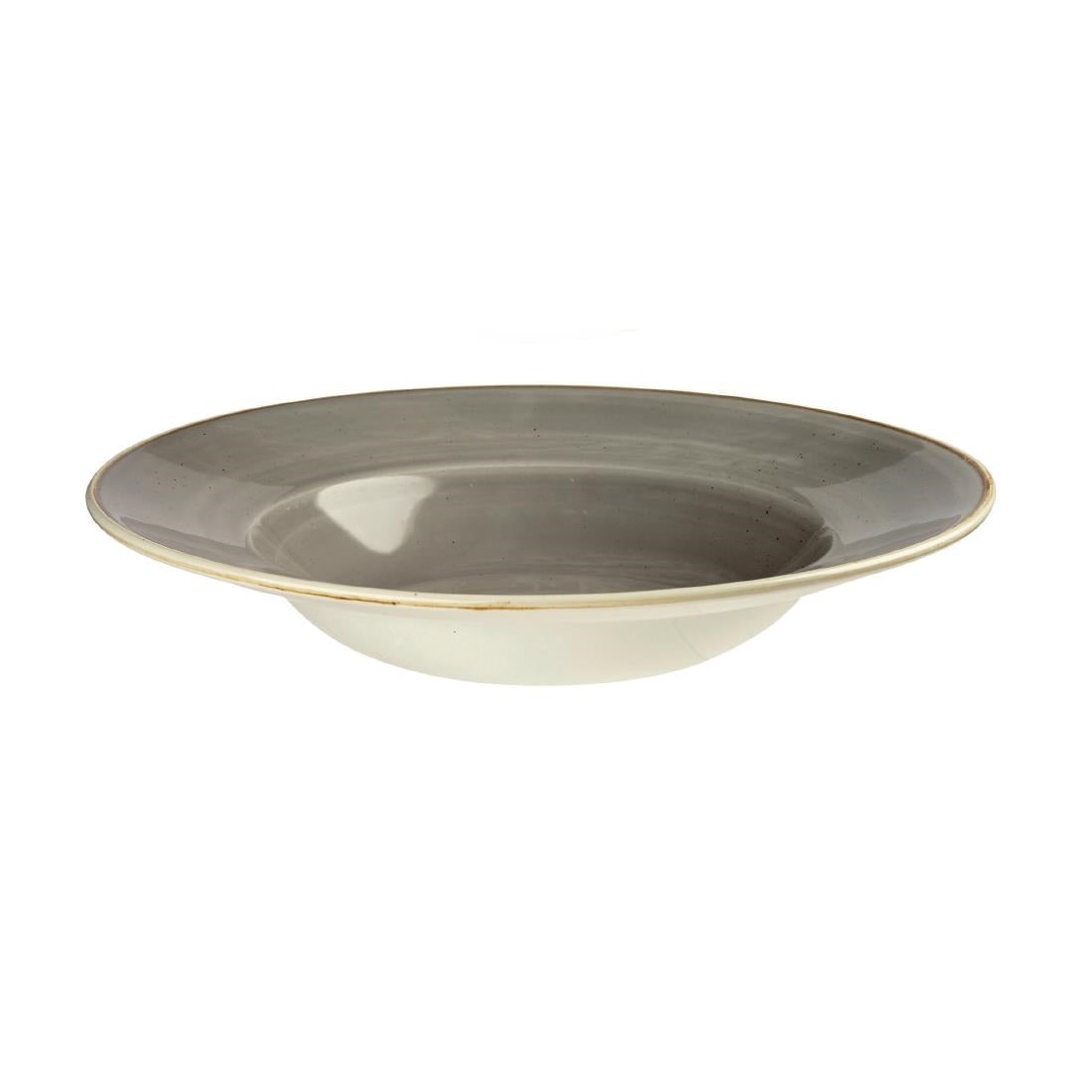 DF797 Churchill Stonecast Grey Kom Met Brede Rand Medium 23.88cm (12 stuks)