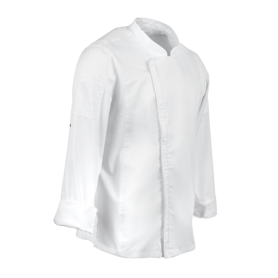 BB264-S Chef Works Urban Hartford unisex koksbuis met rits lange mouw wit S