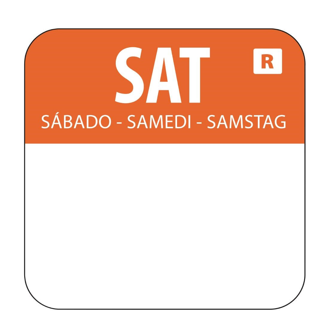 L936 Hygiplas voedseletiketten zaterdag kleurcode oranje (1000 stuks)