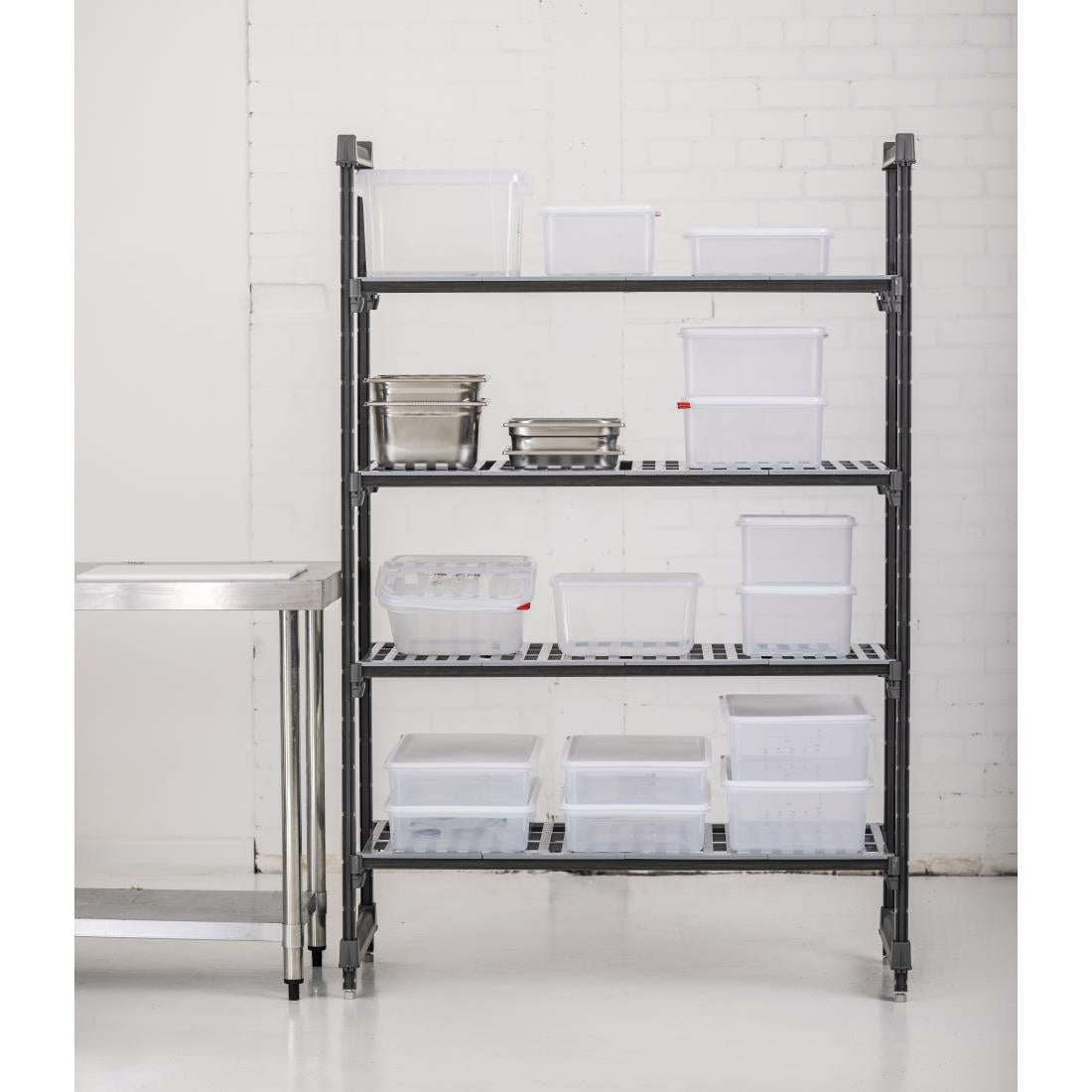 DE905 Cambro stelling 183cm hoog 4 planken - 54cm diep - 122cm breed