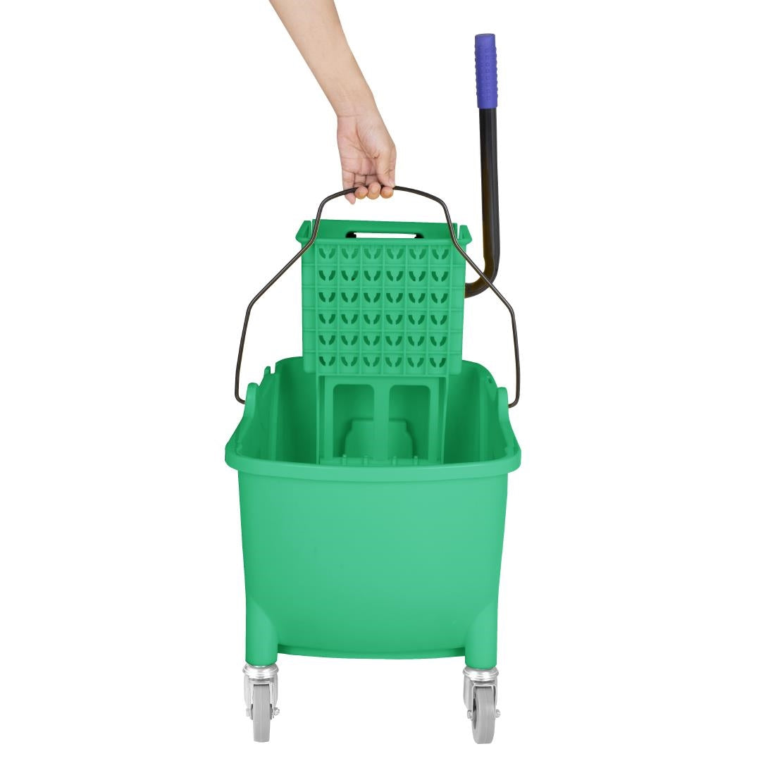 FW867 Jantex 30Ltr Dweil En Emmer Met Voetpedaalontgrendeling - Groen