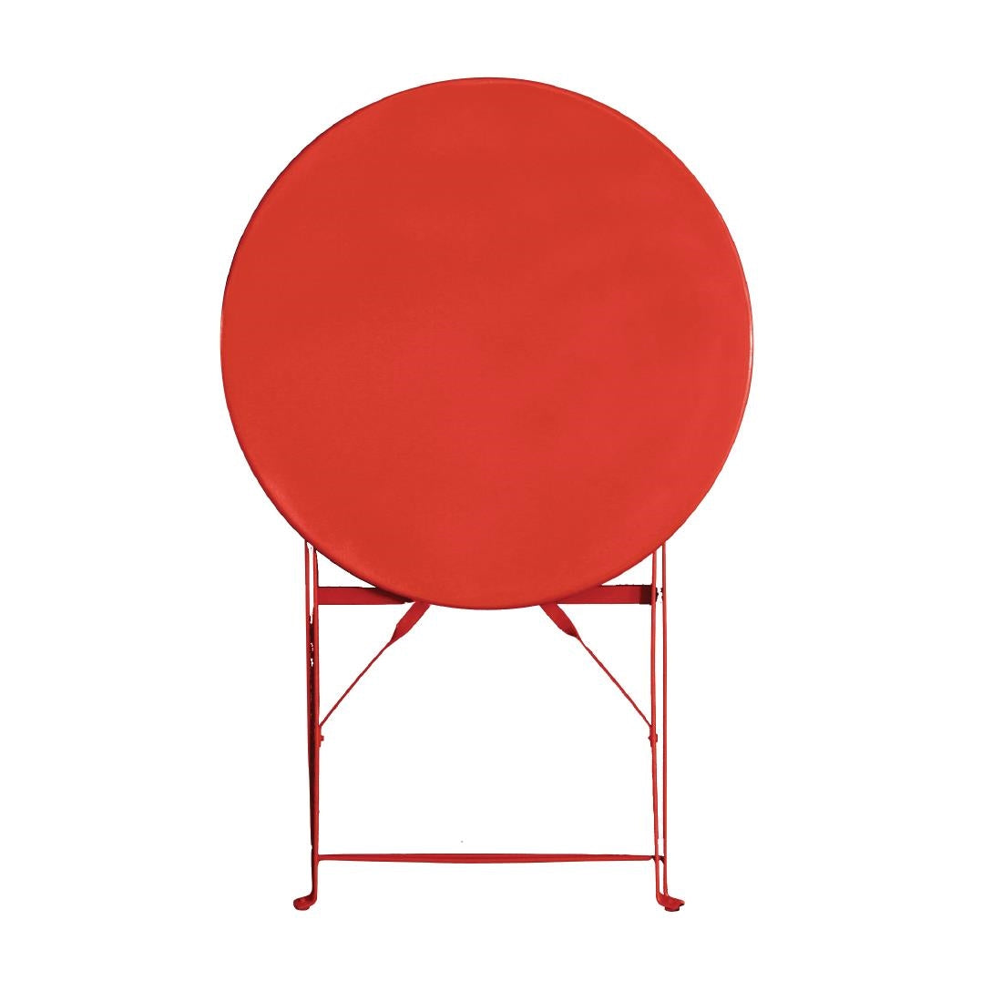 GH560 Bolero ronde stalen opklapbare tafel rood 59,5cm
