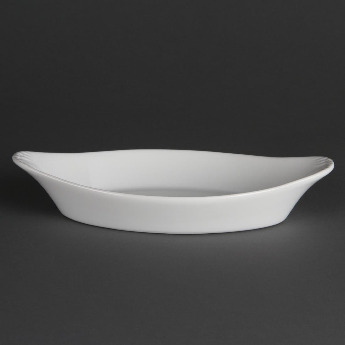 W440 Olympia Whiteware ovale gratineerschalen 25,3x14cm (6 stuks)
