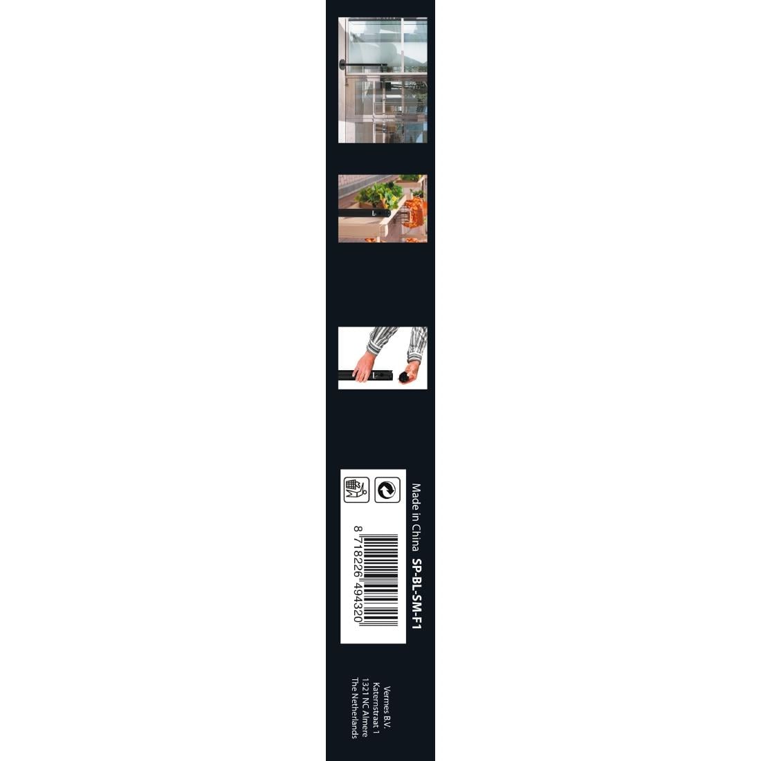 CU942 Securit Rookpaal en onderstel Zwart RVS - 100cm