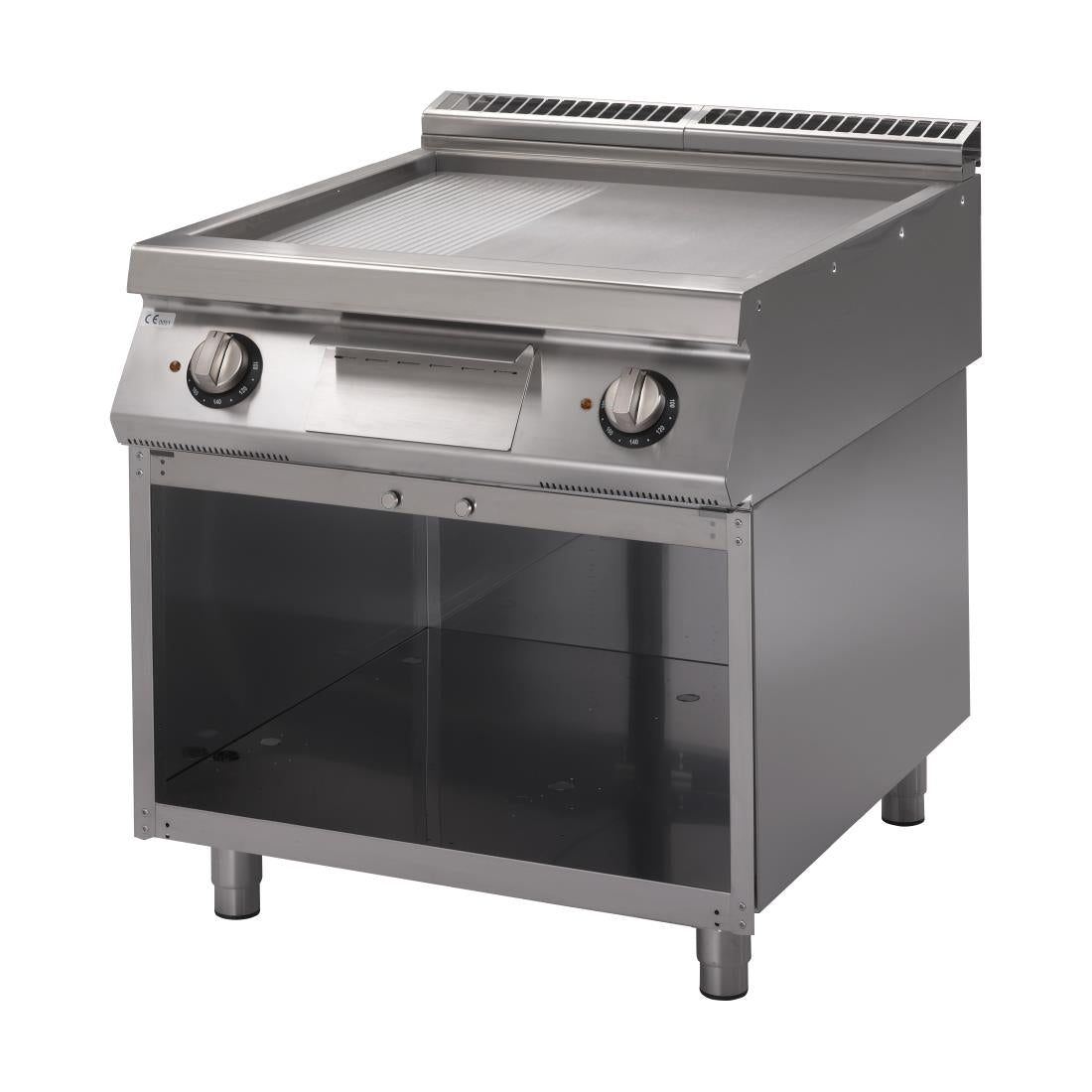 GN104 Gastro M 700 plus elektrische bakplaat GM70/80 FTRES-CR 2/3 glad 1/3 geribbeld