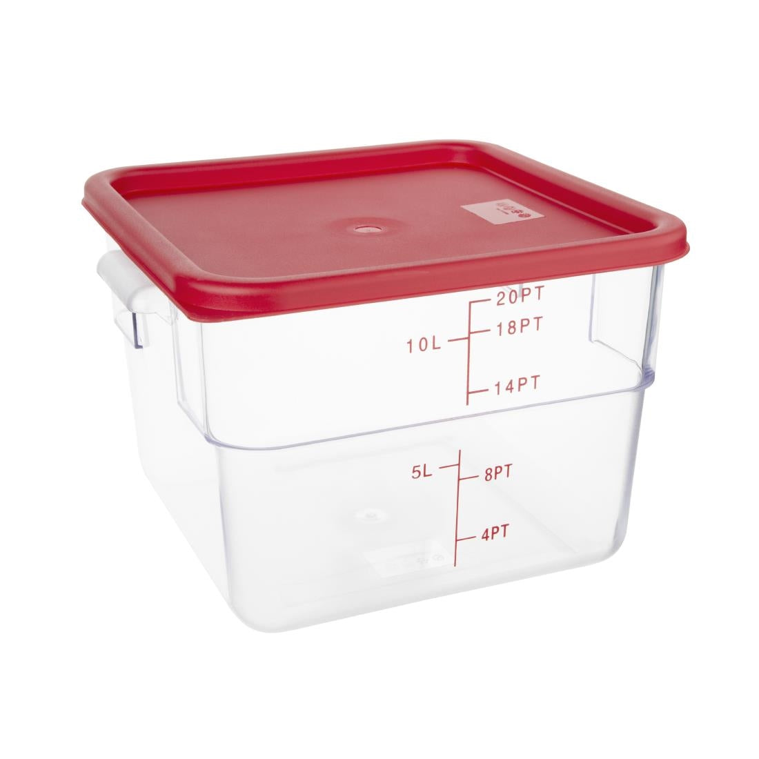 CF042 Hygiplas vierkant deksel rood groot