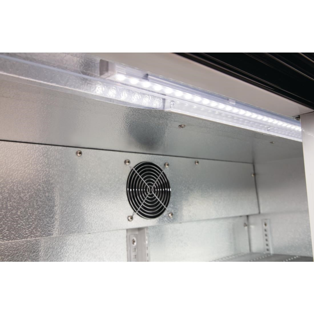 GL010 Polar G-serie 2-deurs barkoeling met schuifdeuren zwart 198L