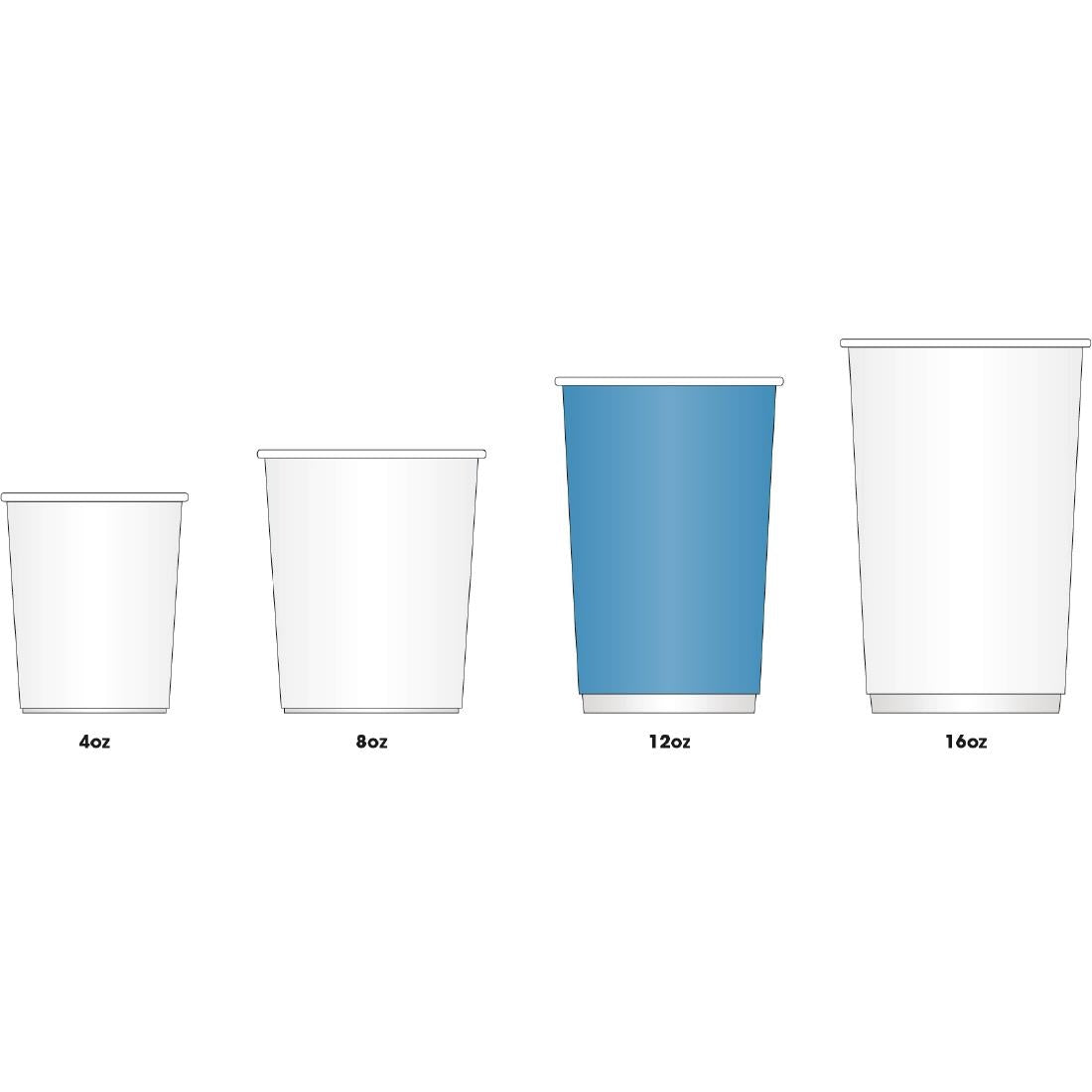 GP416 Fiesta Recyclable koffiebekers enkelwandig blauwgrijs 340ml (1000 stuks)