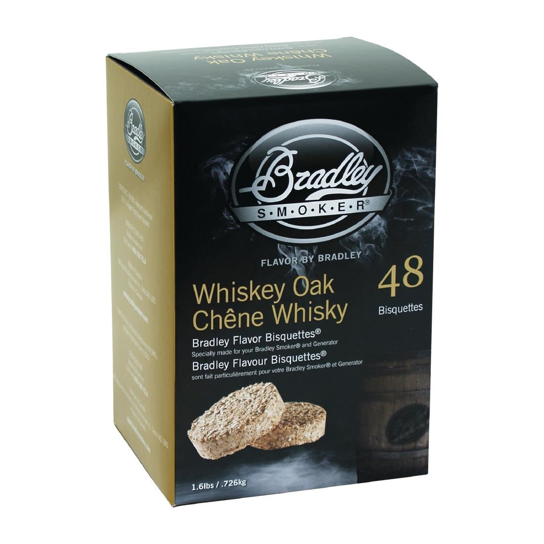 FE643 Bradley Food Smoker Whiskey Oak Flavour Bisquette (48 Pack)