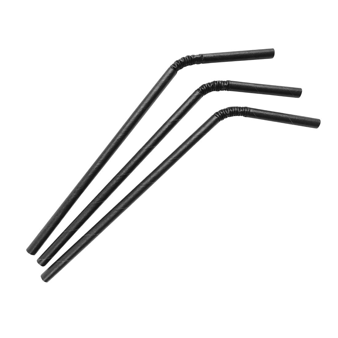 FB140 Fiesta Compostable composteerbare papieren buigrietjes zwart (250 stuks)