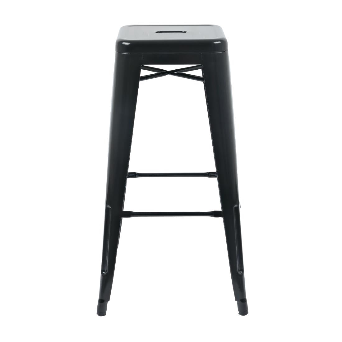 DL881 Bolero Bistro gegalvaniseerd stalen barkruk zwart (4 stuks)