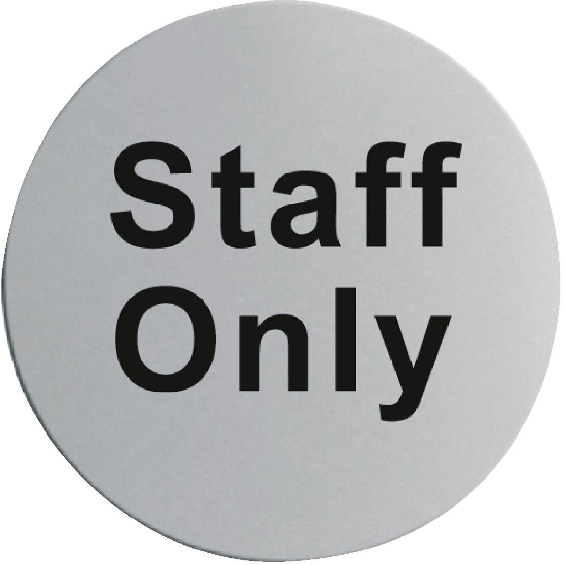 U060 Staff Only RVS deurbord