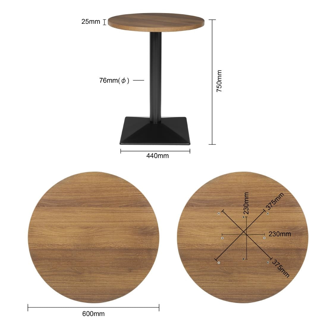 CH993 Bolero Complete Ronde Tafel 600mm