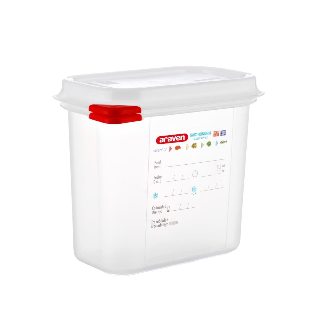 T983 Araven GN1/9 voedseldoos met deksel 1,5Ltr (4 stuks)