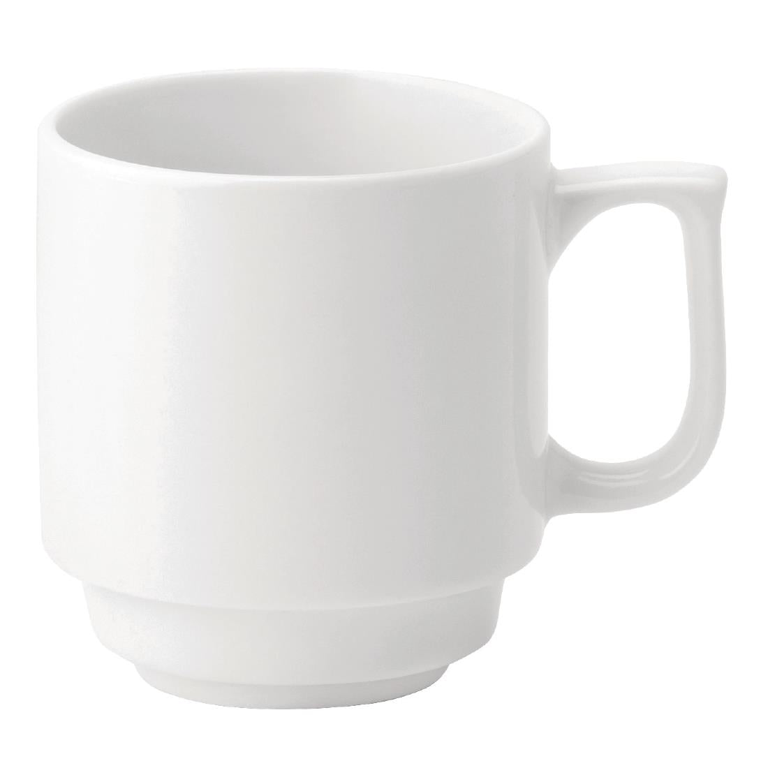 DY336 Utopia Pure White stapelbare mokken 280ml (36 stuks)