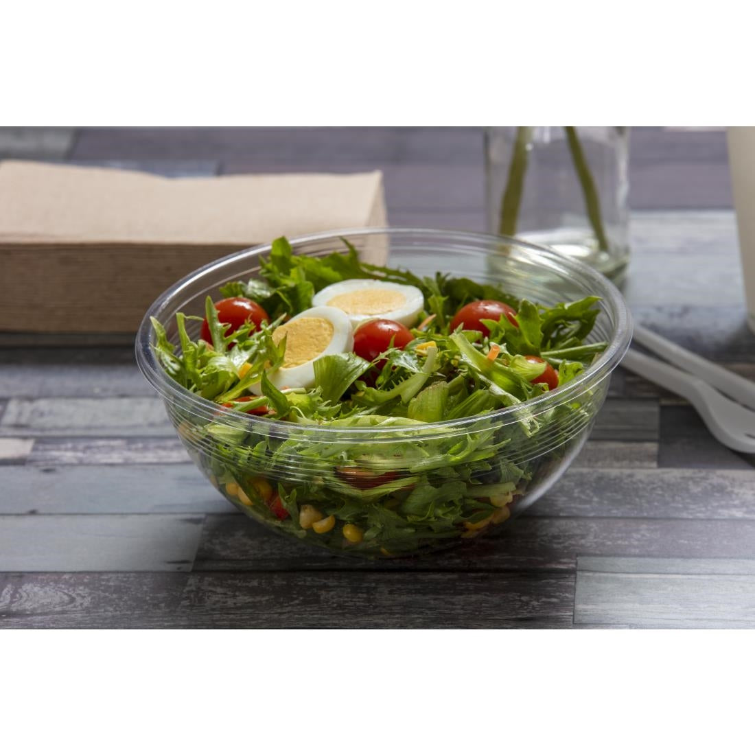 FS181 Vegware 185-serie composteerbare saladebakken 945ml (300 stuks)