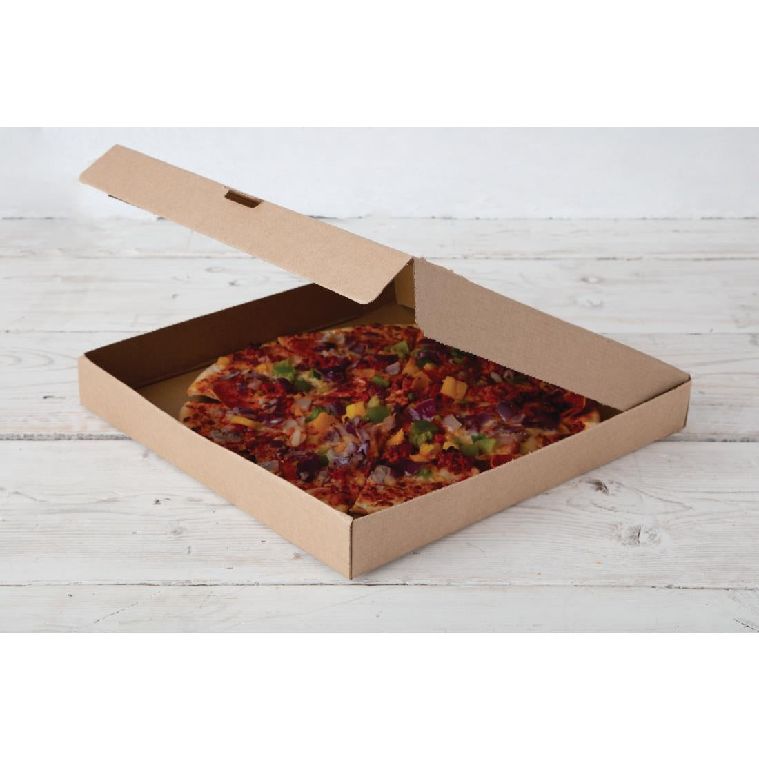 DC725 Fiesta Compostable composteerbare kartonnen pizzadoos 35cm (50 stuks)