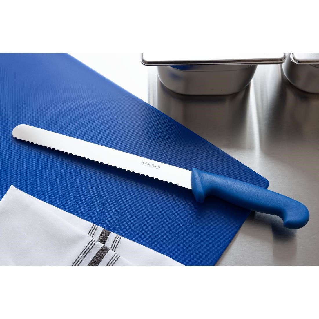 FX120 Hygiplas Slicer Gekarteld Blauw 24.8cm