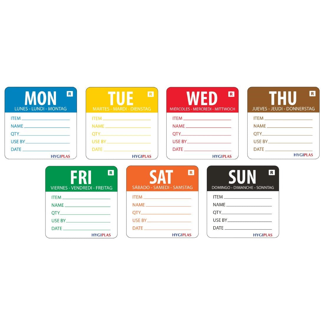 L938 Vogue afneembare dagstickers weekset (3500 stuks)