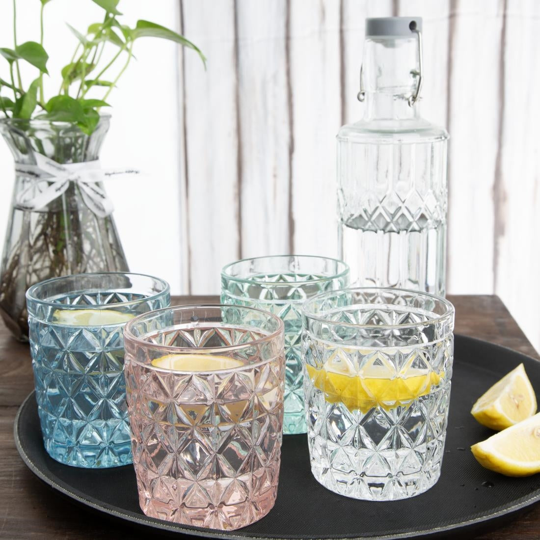 FU425 Olympia Havana Tumblers Blauw 300ml (6 Stuks)