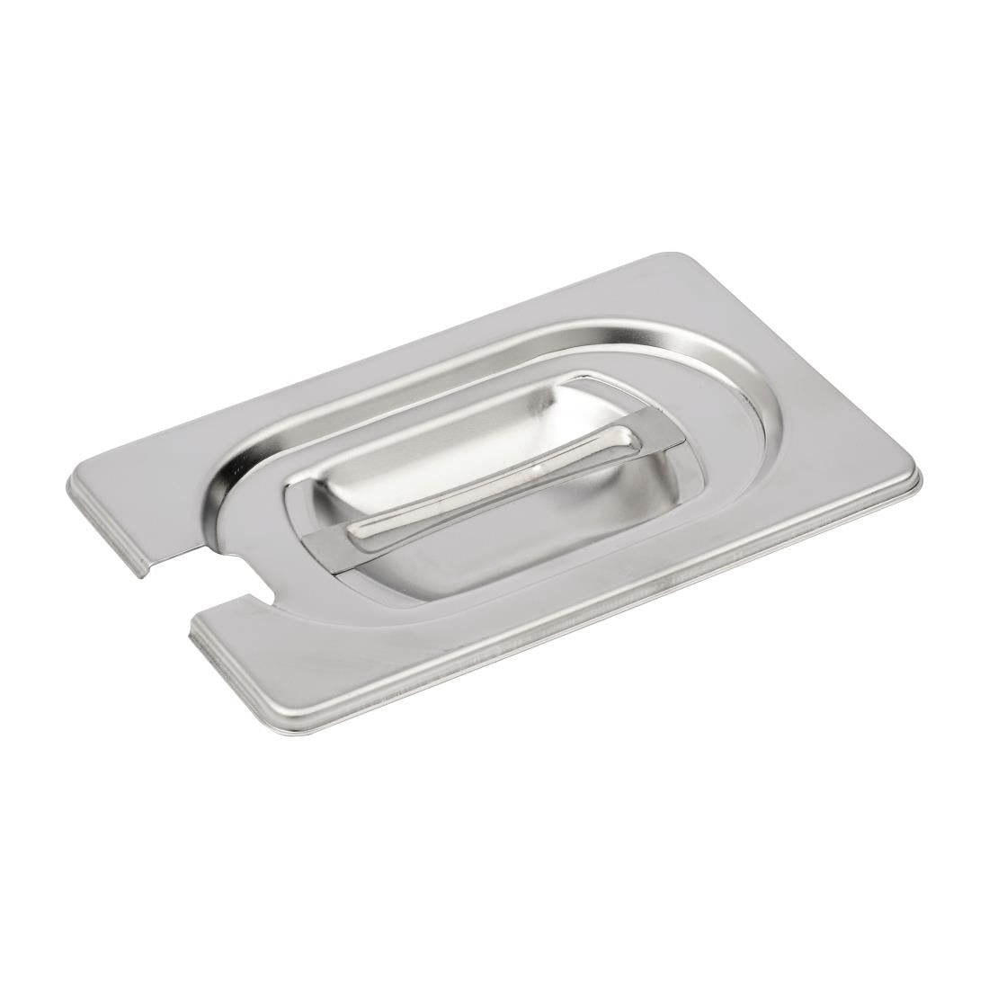 DR492 Gastro M RVS gastronorm deksel GN1/9 met lepeluitsparing