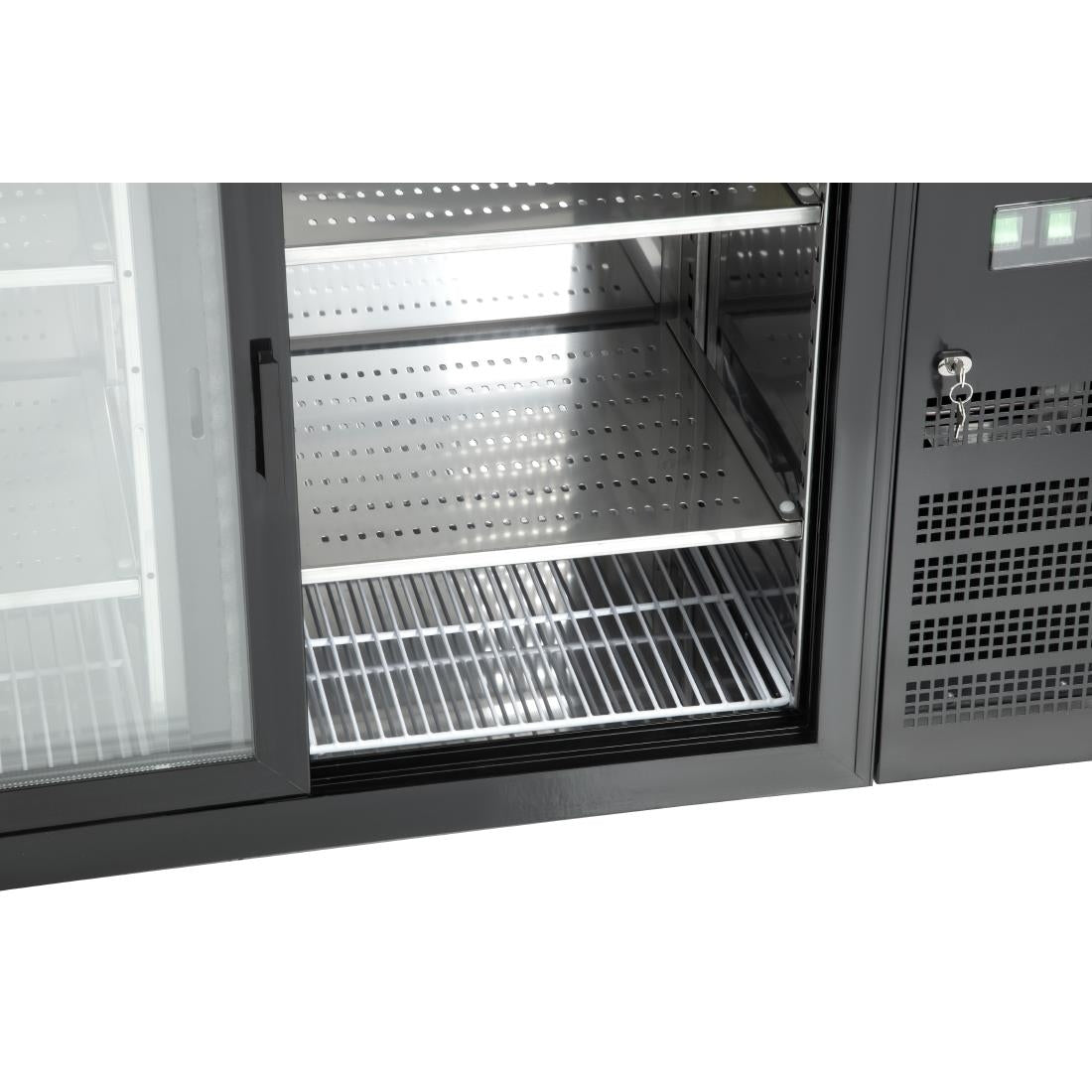 CS103 Polar U-serie vier-deurs displaykoeler voor achter de bar