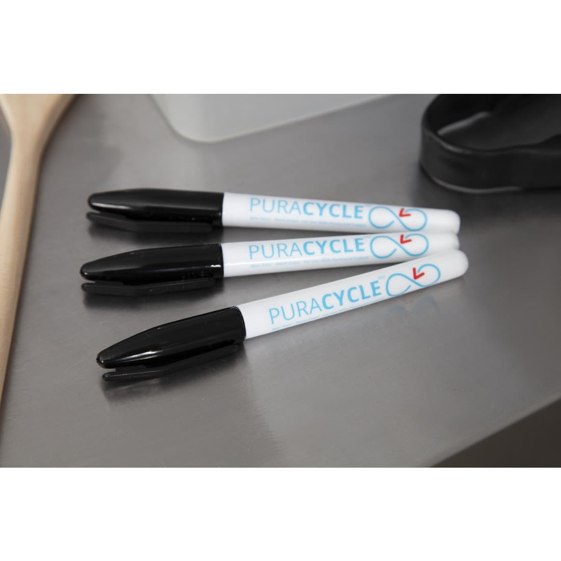 FB284 Puracycle gifvrije permanentmarkers zwart (3 stuks)