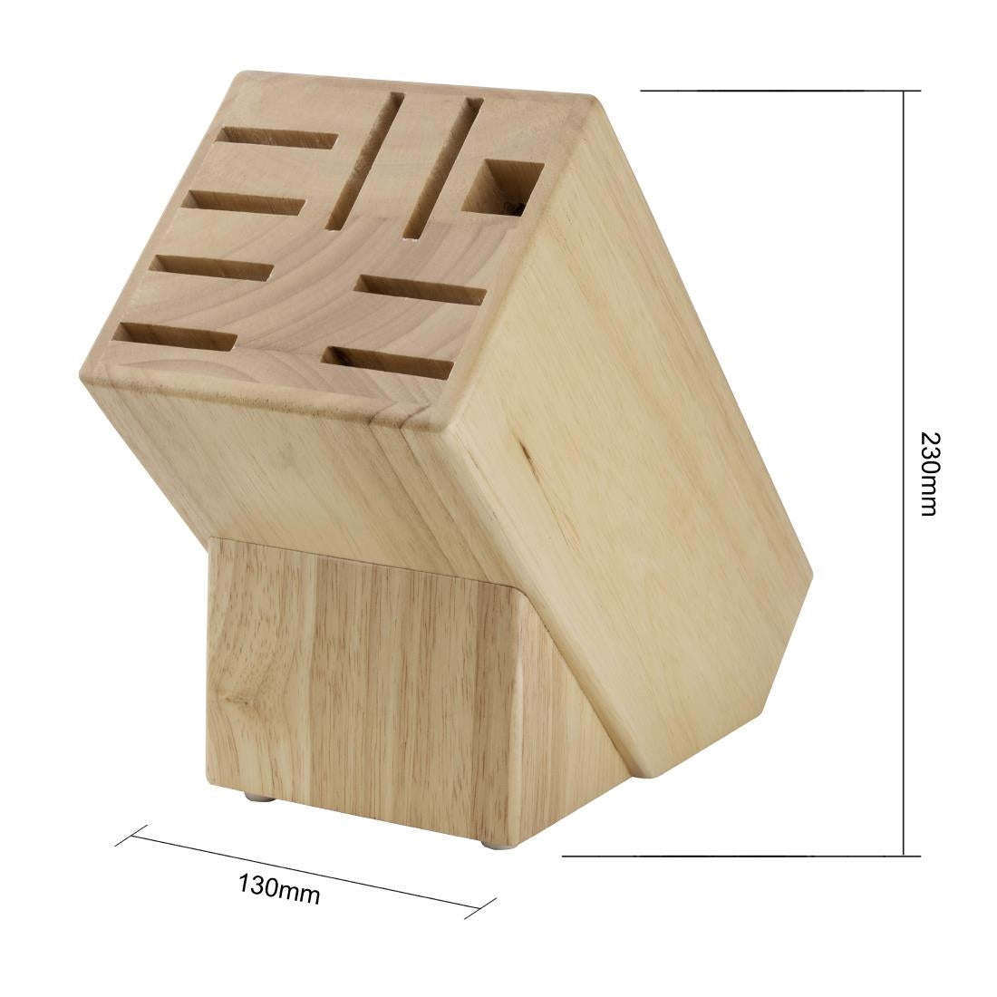D738 Vogue houten messenblok 9 sleuven