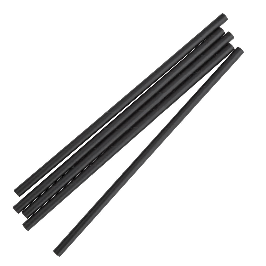 FP440 Fiesta Compostable composteerbare papieren rietjes 210mm zwart Individueel verpakt (250 stuks)