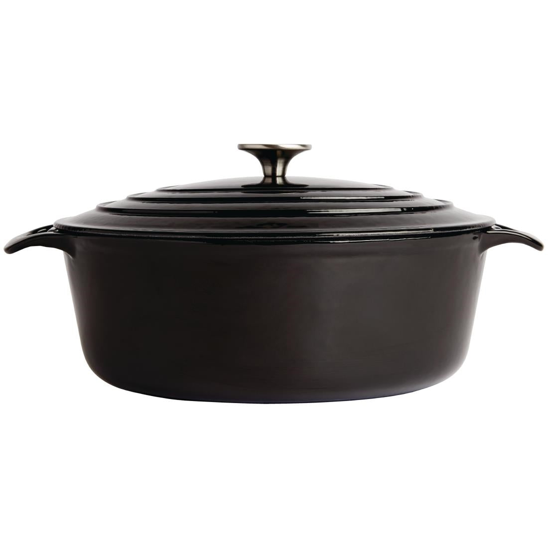GH310 Vogue ovale inductie braadpan zwart 6Ltr