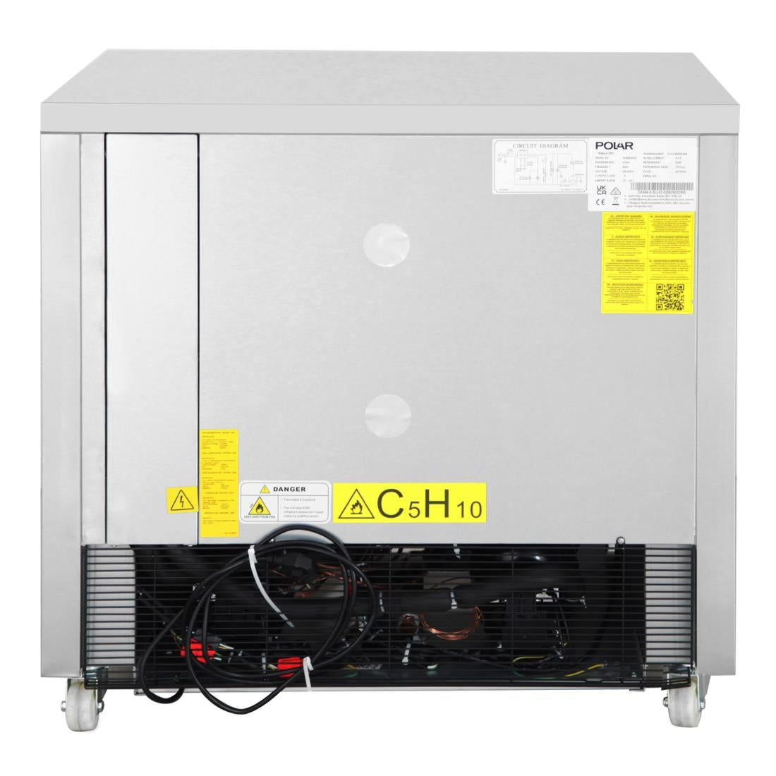 DA996 Polar U-serie compacte koel-vrieswerkbank 2 lades 4x GN 1/1