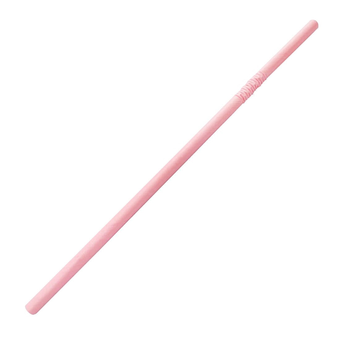 FB144 Fiesta Compostable composteerbare papieren buigrietjes roze (250 stuks)