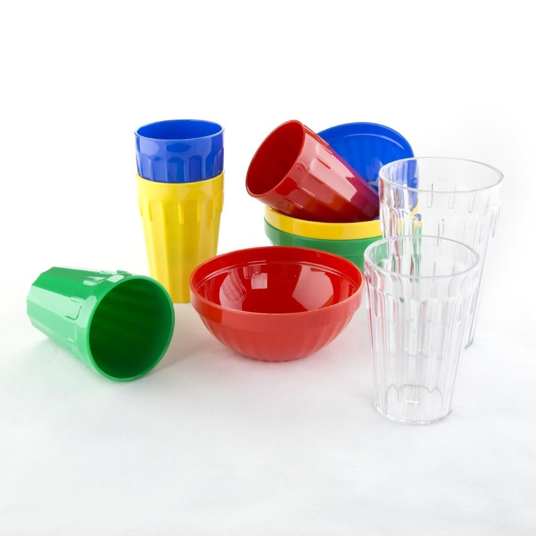 CE270 Olympia Kristallon polycarbonaat bekers 14,2cl geel (12 stuks)