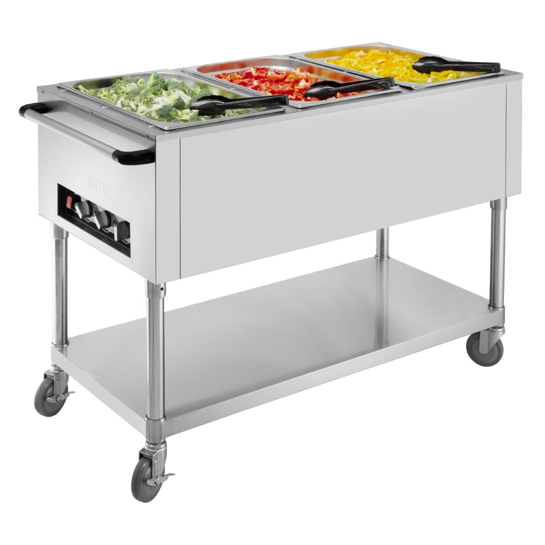 JB984 Buffalo mobiele bain-marie trolley 3x 1/1GN