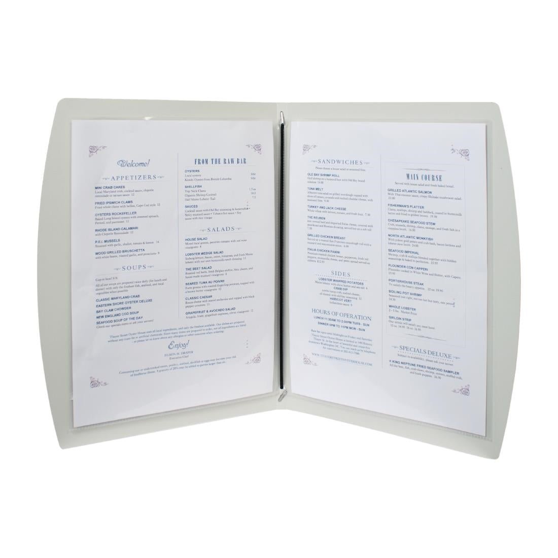 GL105 Securit Rio menuhouder A4 zwart