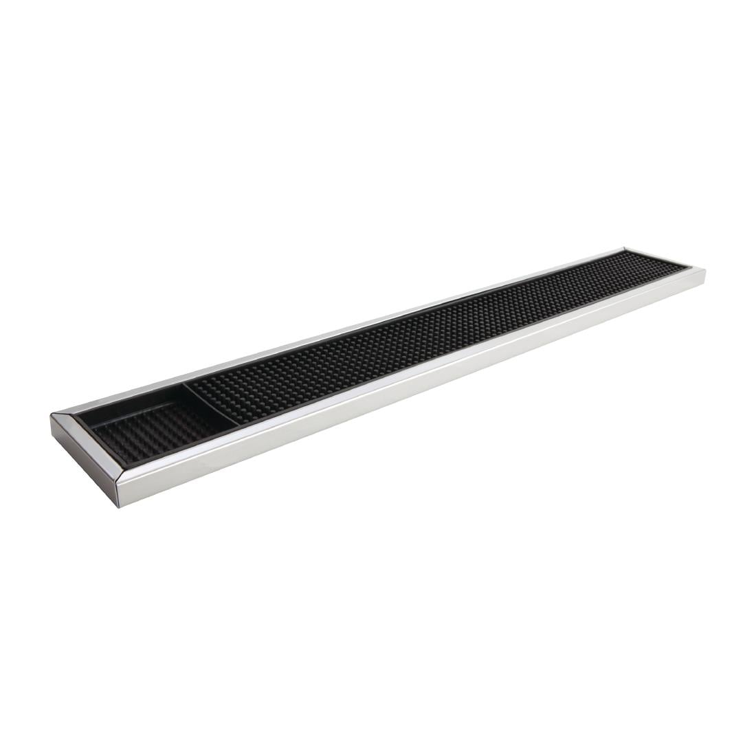 CN741 Beaumont rubberen barmat met RVS lijst 600 x 100mm