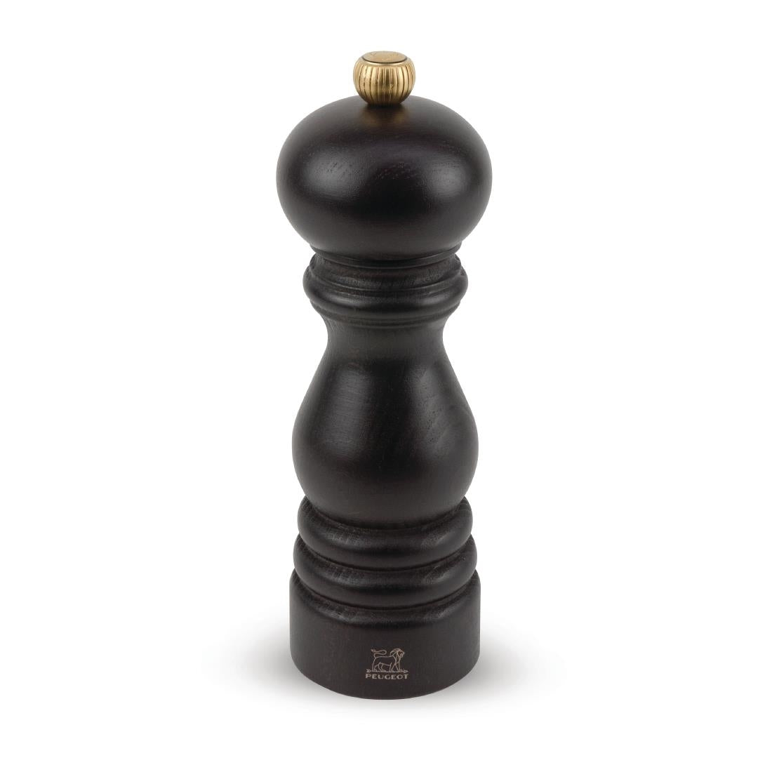 P026 Peugeot pepermolen donker hout 18cm