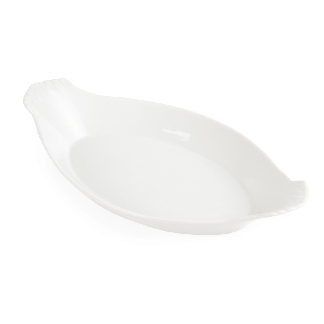 W423 Olympia Whiteware ovale gratineerschalen 32x17,7cm (6 stuks)