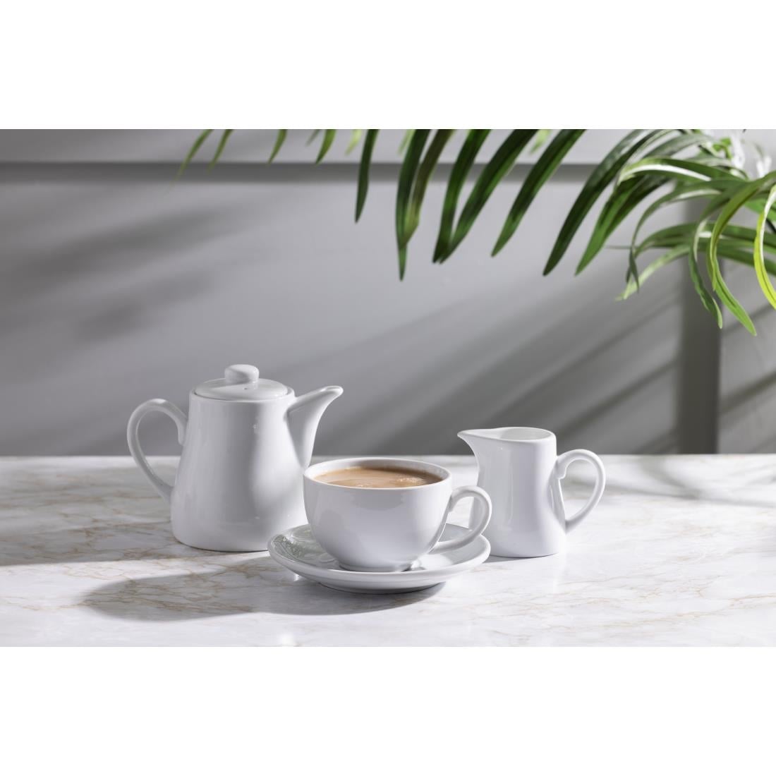 U819 Olympia Whiteware melkkannetjes met handvat 170ml (6 stuks)