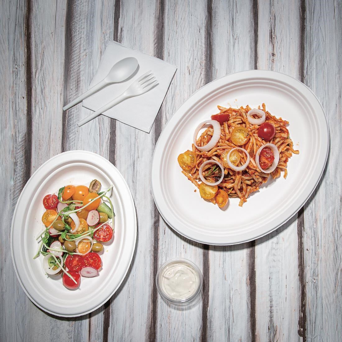 FC534 Fiesta Compostable composteerbare bagasse borden ovaal 198mm (50 stuks)
