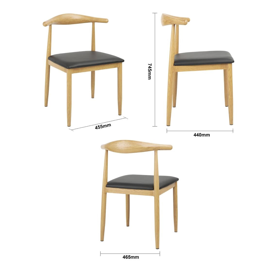 FU529 Bolero Camden Gevoerde Interieurstoelen (2 stuks)