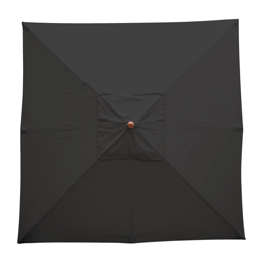 GH990 Bolero vierkante zwarte parasol 2,5 meter