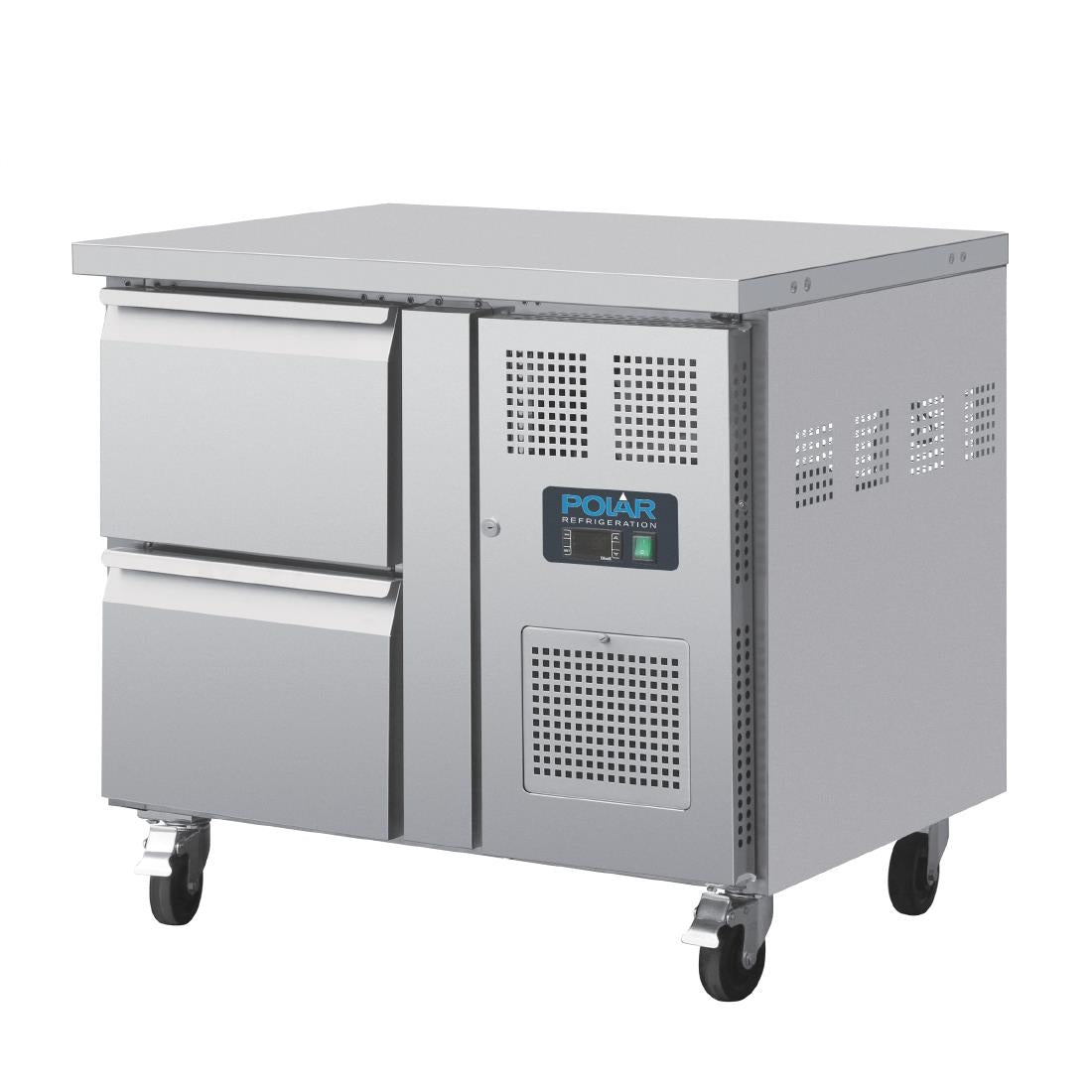 DA546 Polar U-serie geventileerde gekoelde GN werkbank met 2 laden